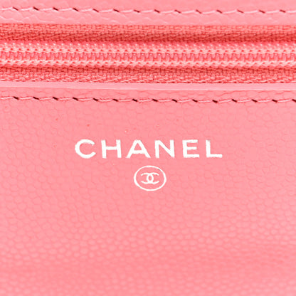 Chanel Caviar Quilted My Everything Wallet On Chain WOC Pink 6 of 10