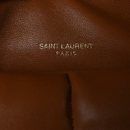 Saint Laurent Lambskin Quilted Small Loulou Puffer Monogram Chain Satchel Dark Honey 6 of 11