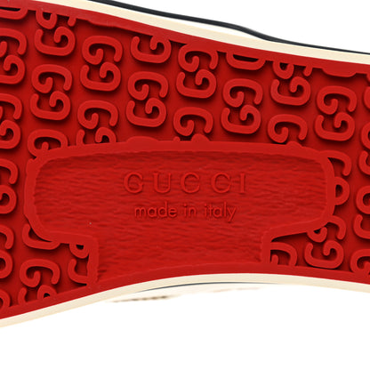Gucci GG Monogram Womens 1977 Tennis Slip On 30mm Sneakers 37.5 Beige Ebony Mystic White 6 of 8