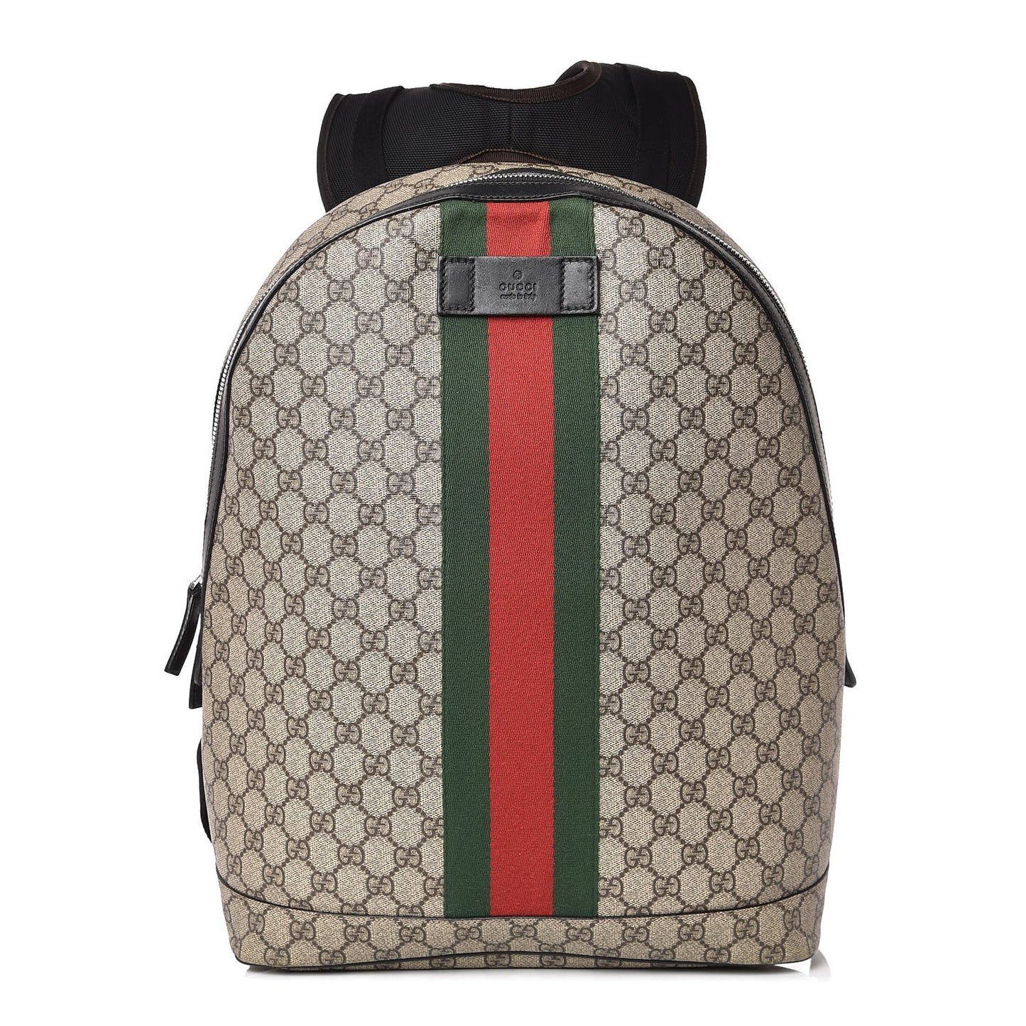 GG Supreme Monogram Web Dome Backpack Black