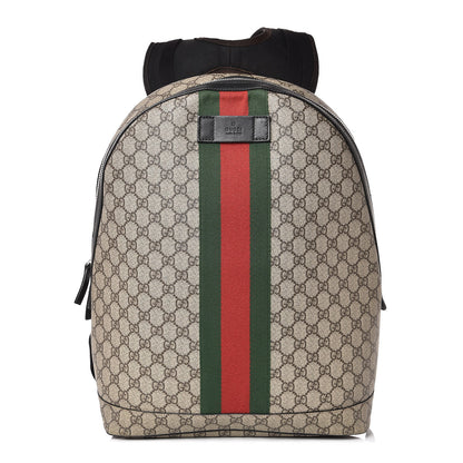 Gucci GG Supreme Monogram Web Dome Backpack Black 1 of 12