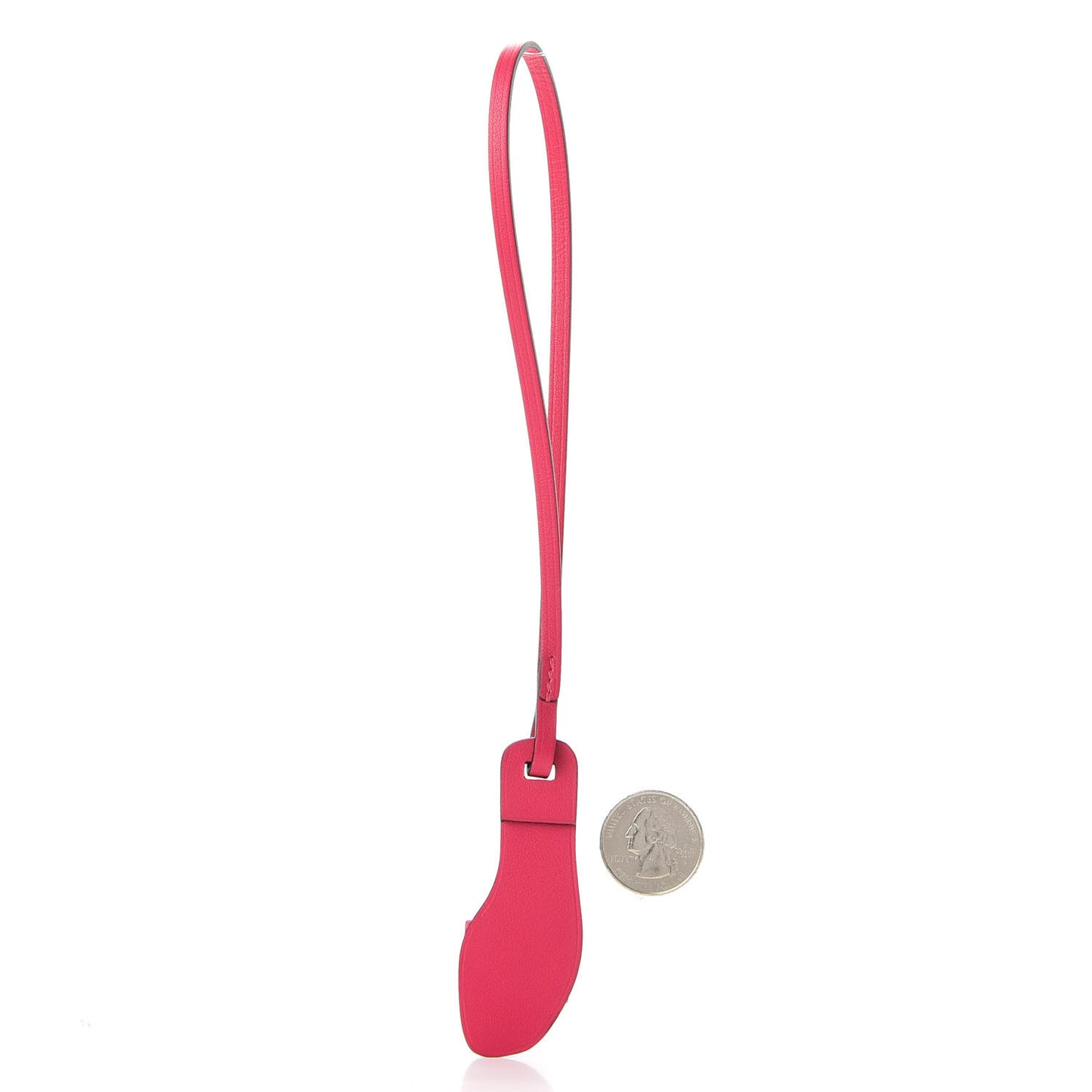 Epsom Butler Calfskin Hunter Oran Nano Bag Charm Rose Mexico