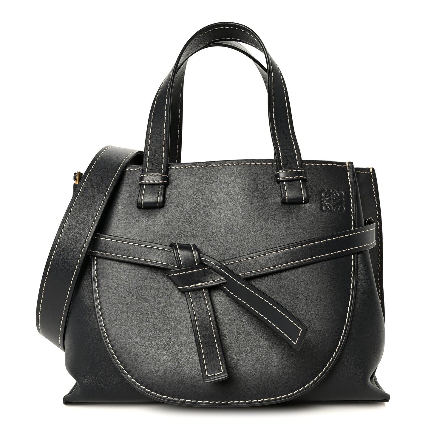 Calfskin Small Gate Tote Midnight Blue