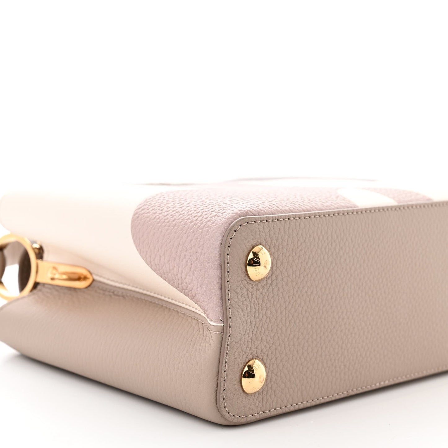 Taurillon Monogram Flower Capucines BB Galet Creme