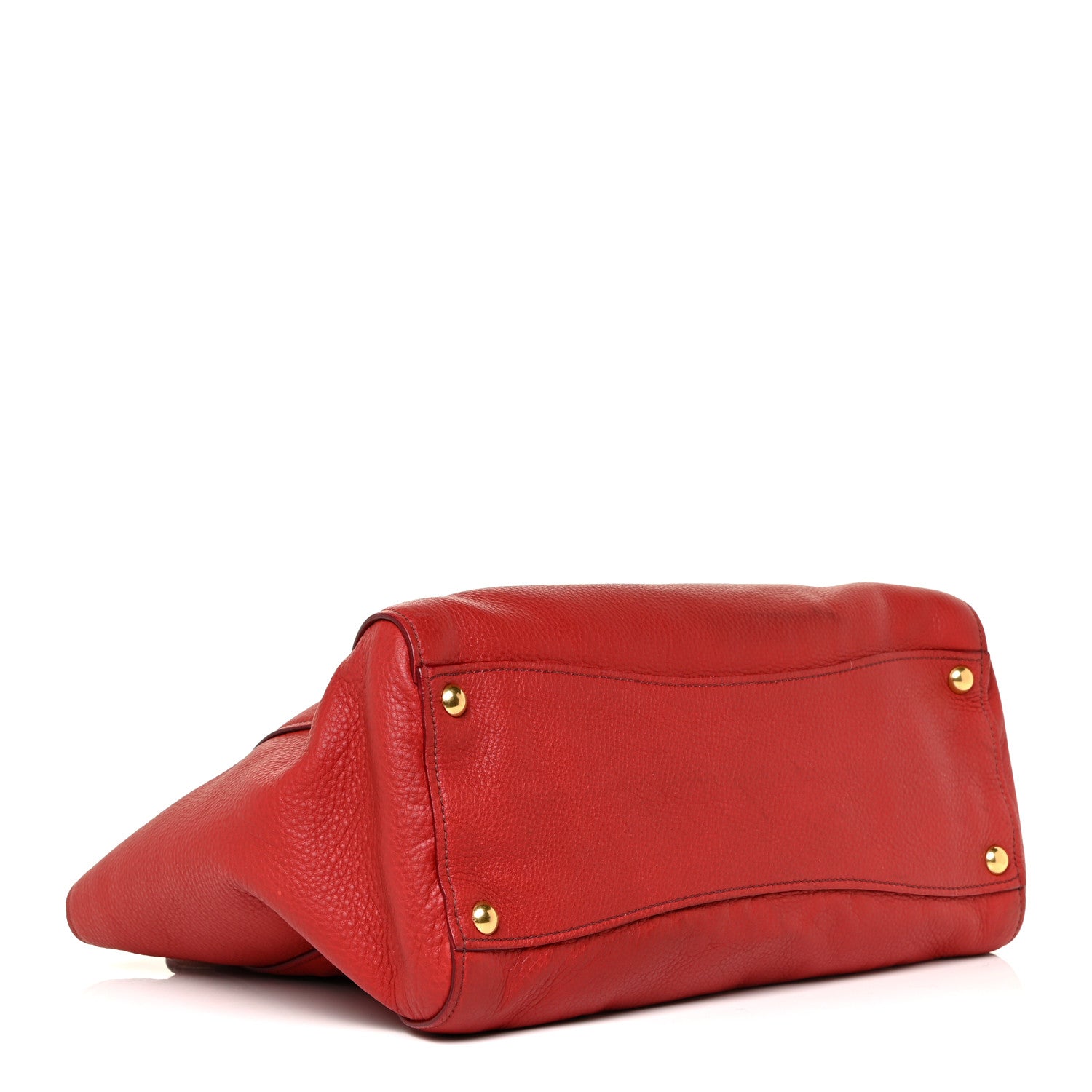Miu Miu Vitello Daino Tote Red 4 of 19