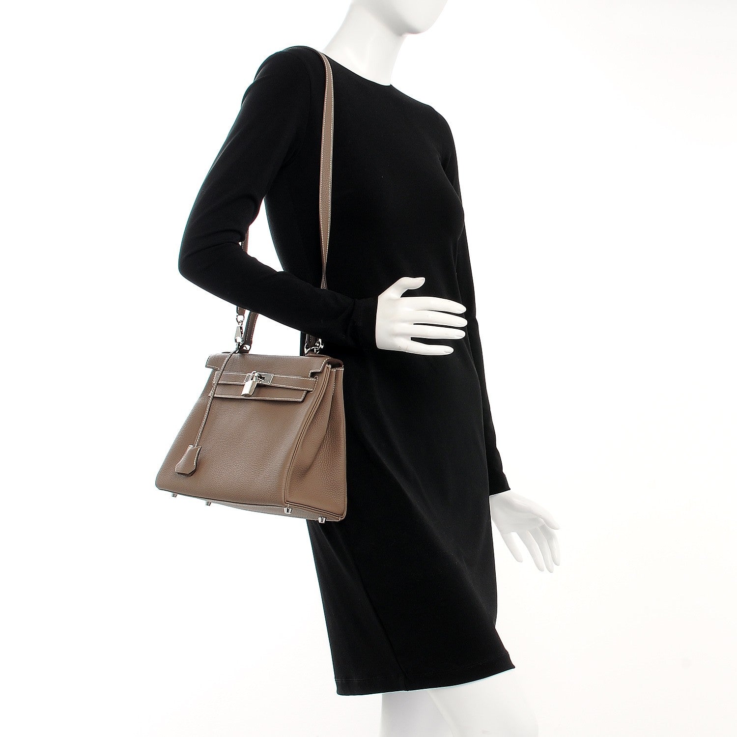 Hermes Togo Kelly Retourne 28 Etoupe 2 of 36