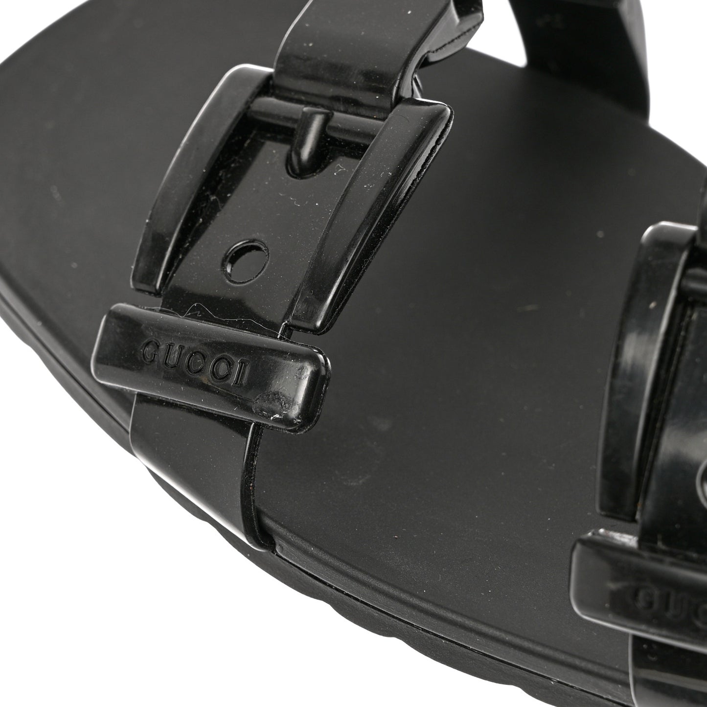 Rubber Womens Slide Sandals 38 Black