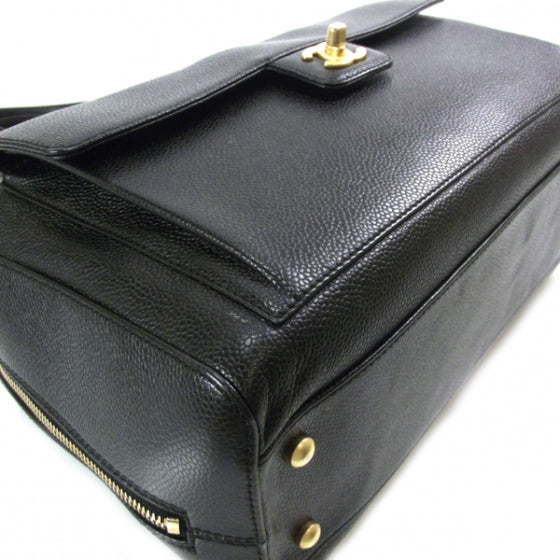 Caviar Chain Satchel Black