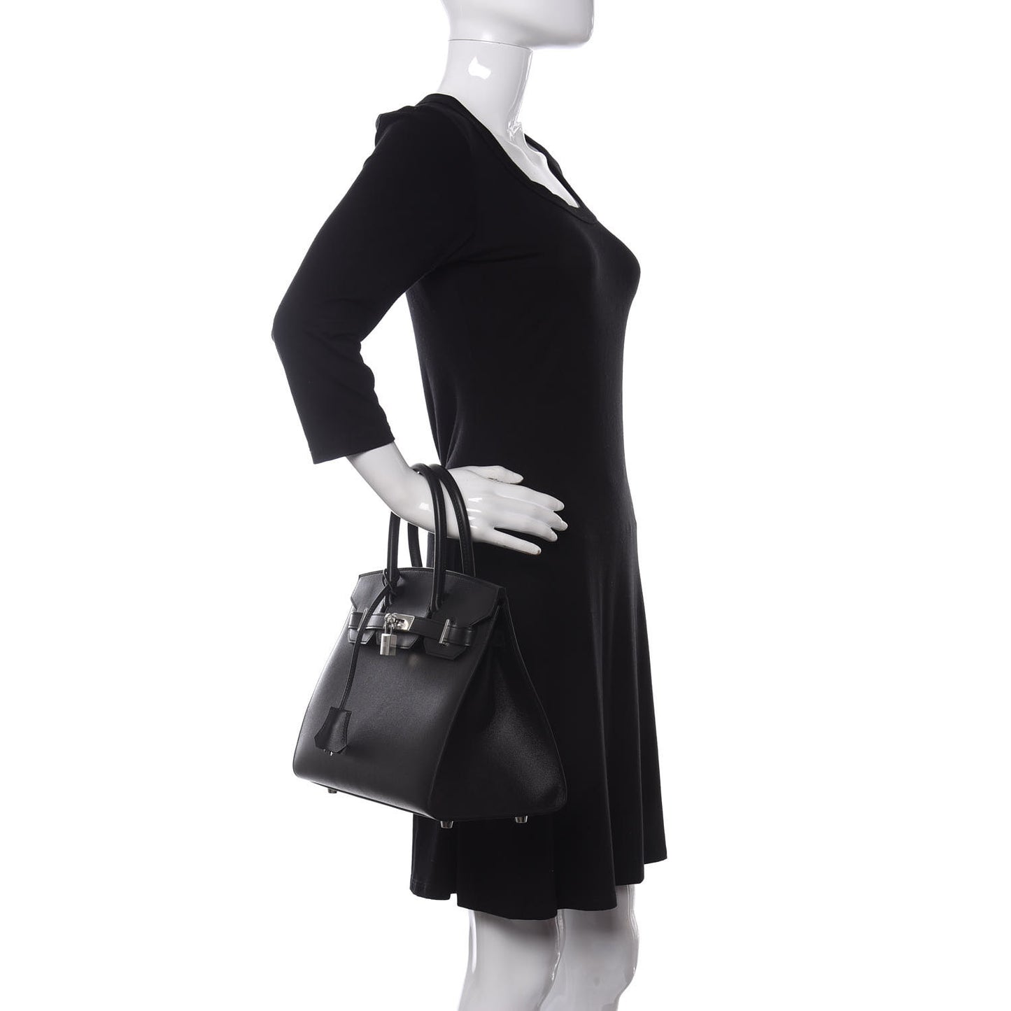 Madame Calfskin Birkin Sellier 30 Black