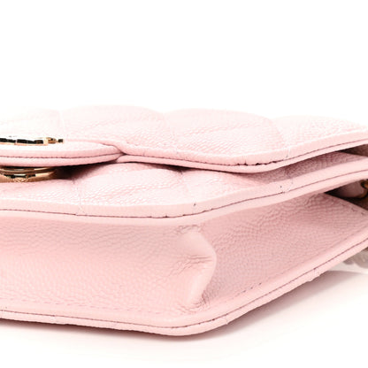 Chanel Caviar Quilted Mini Chain Bag Pink 11 of 12