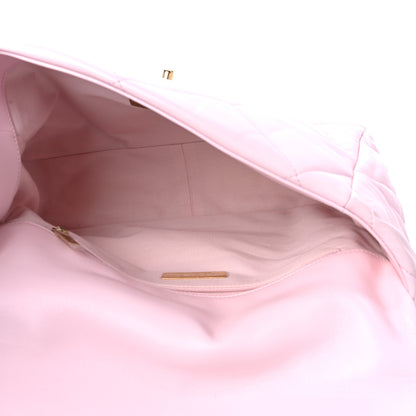 Chanel Lambskin Quilted Large Chanel 19 Flap Light Pink 5 of 9
