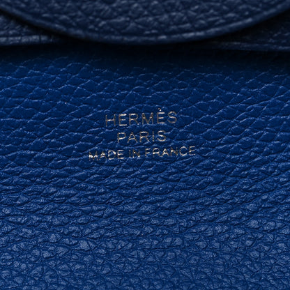 Hermes Evercolor Verso Bastia Coin Purse Bleu Saphir Bleu France 7 of 8