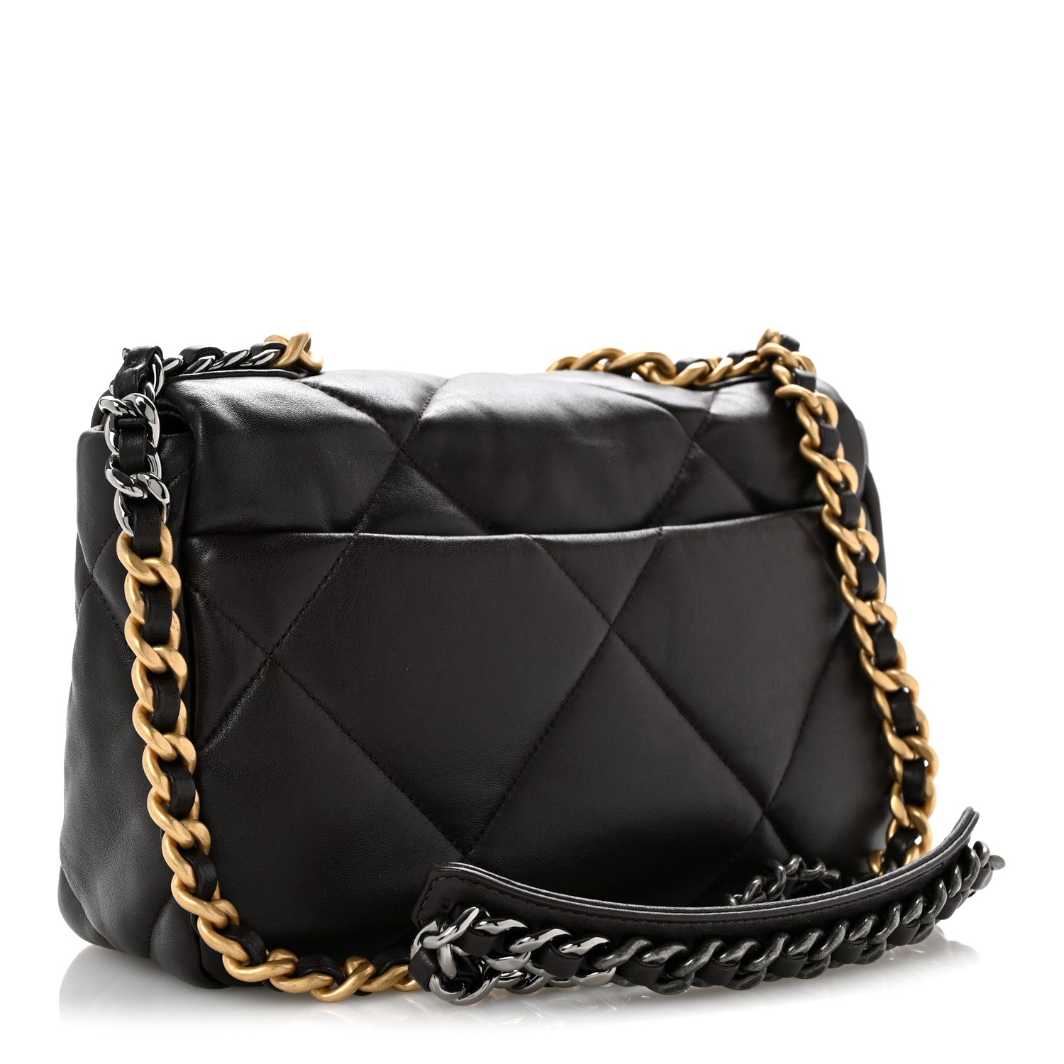 Chanel Lambskin Quilted Medium Chanel 19 Flap Dark Brown 3 of 12