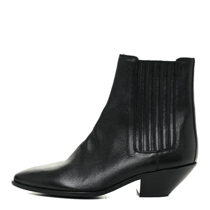 Saint Laurent Calfskin Brit Souple Ankle Boots 39 Black 1 of 10