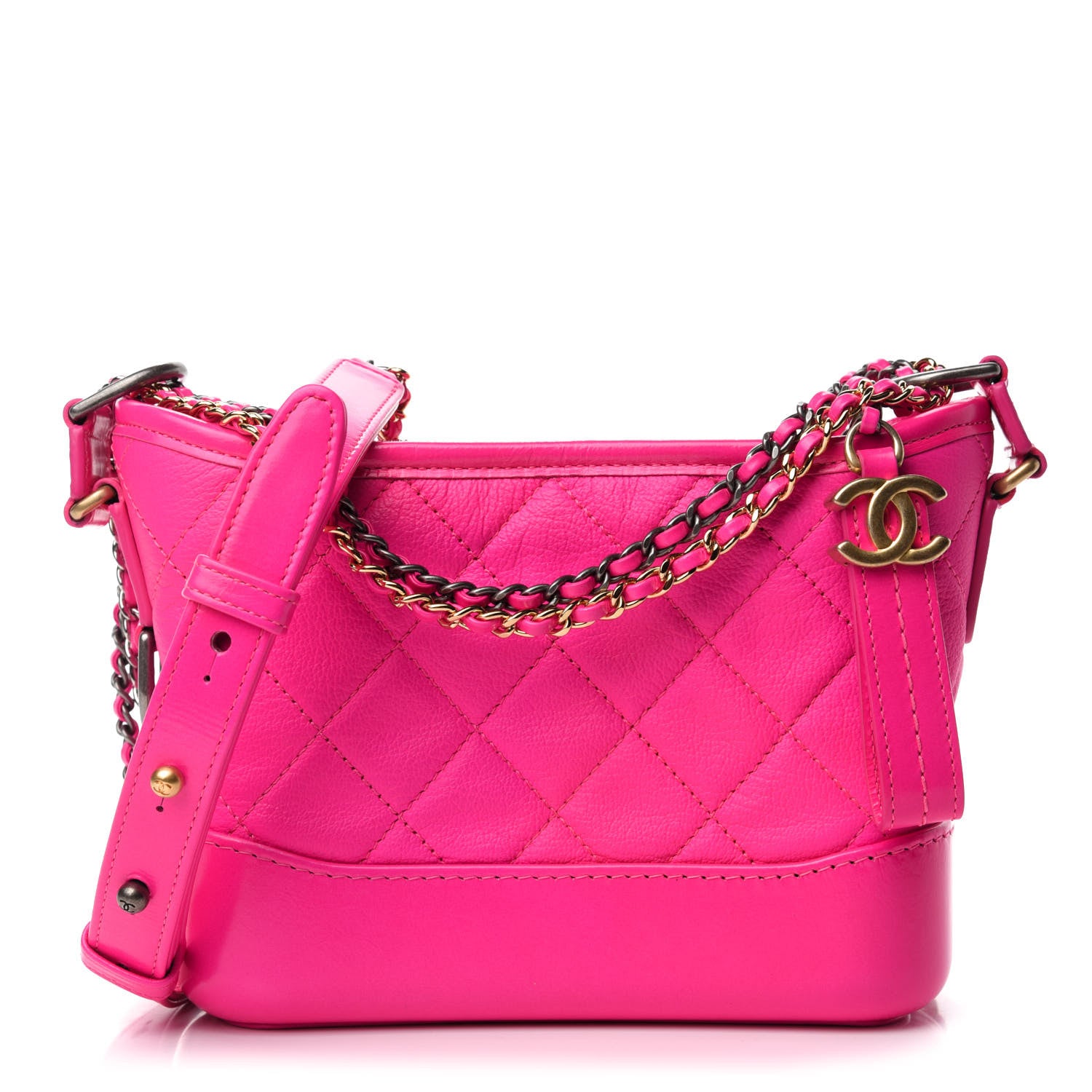Chanel Goatskin Quilted Small Gabrielle Hobo Pink 1 of 11