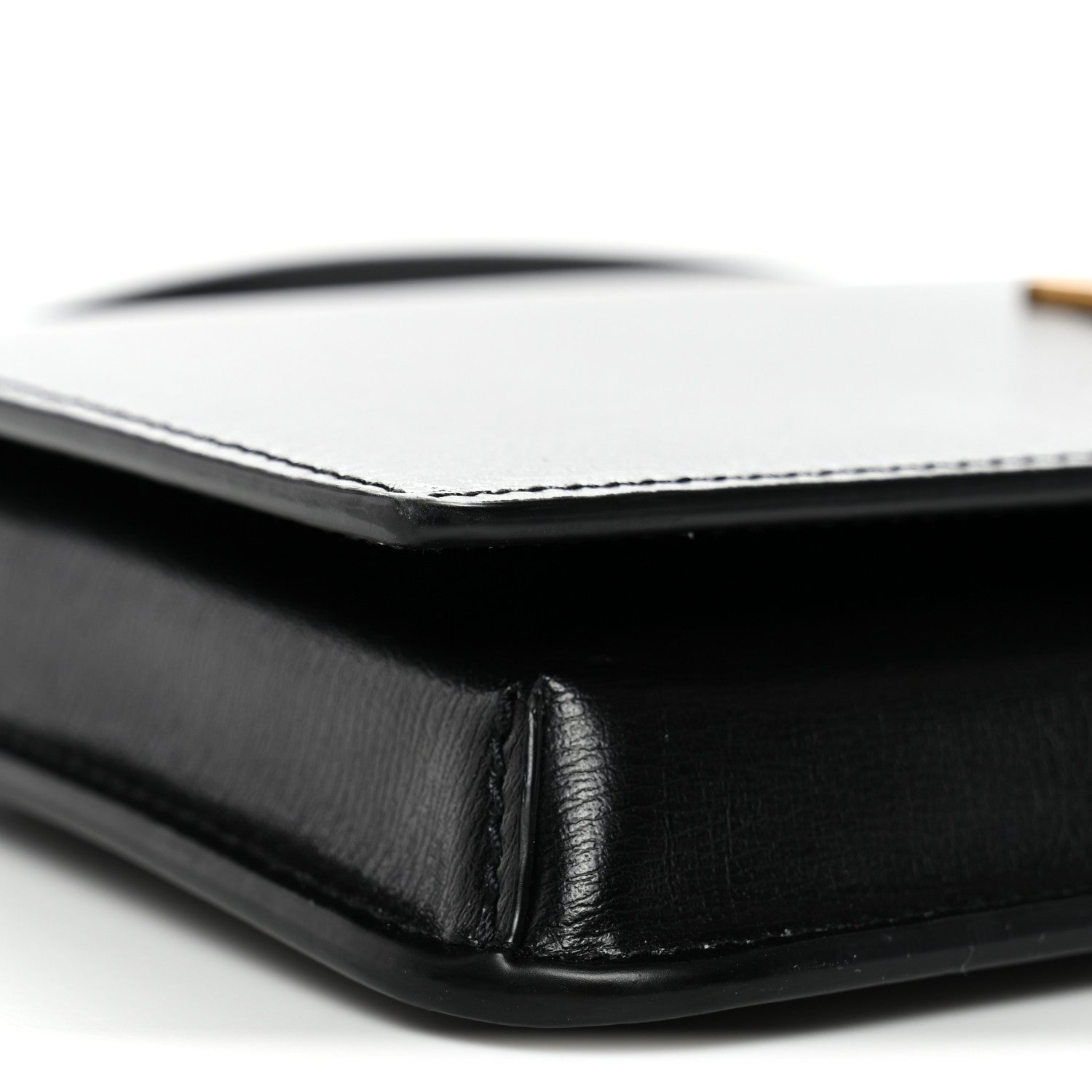 Saint Laurent Calfskin Monogram Cassandre Phone Holder With Strap Black 9 of 13