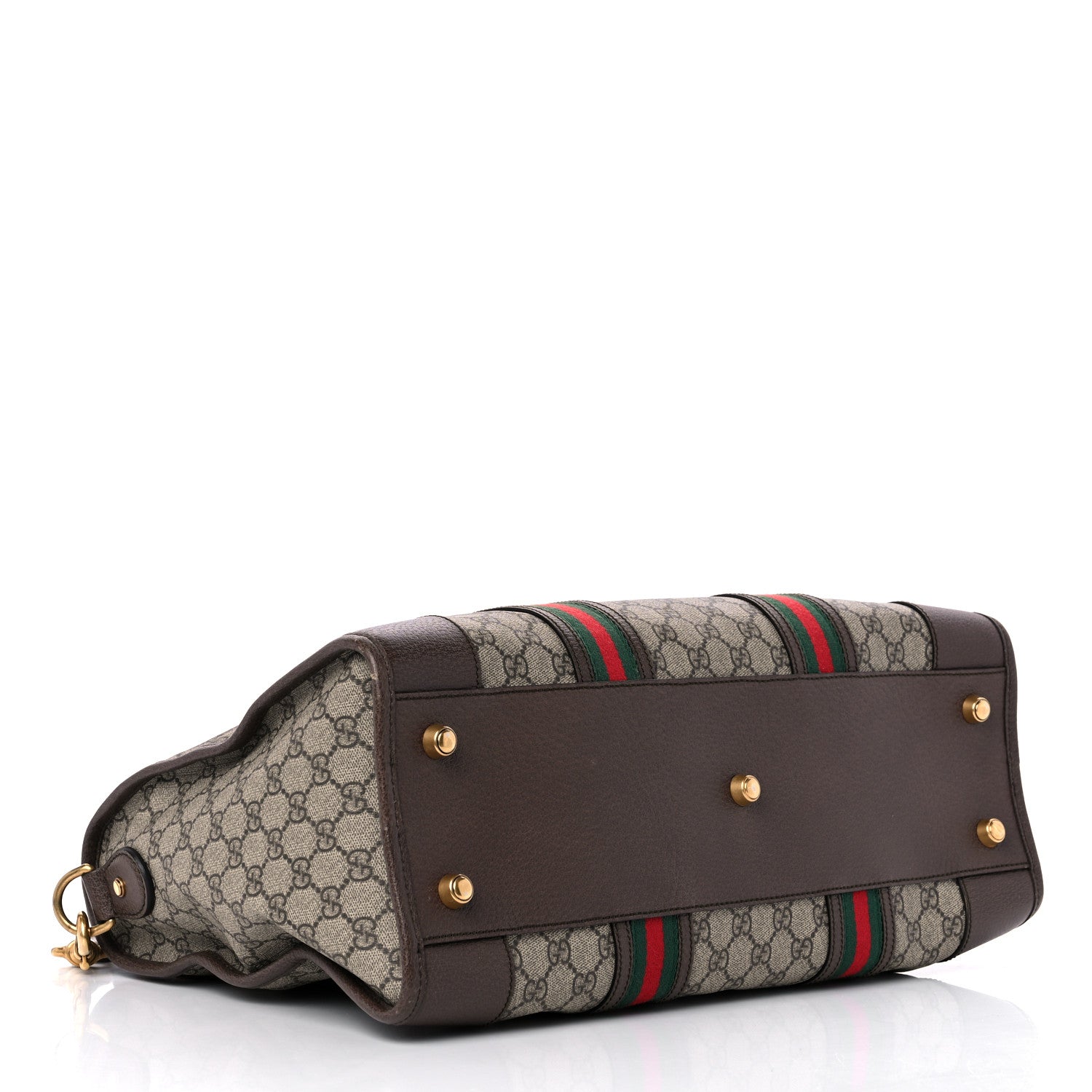 Gucci Soft GG Supreme Monogram Web Medium Duffle Bag Beige New Acero Crop 4 of 14