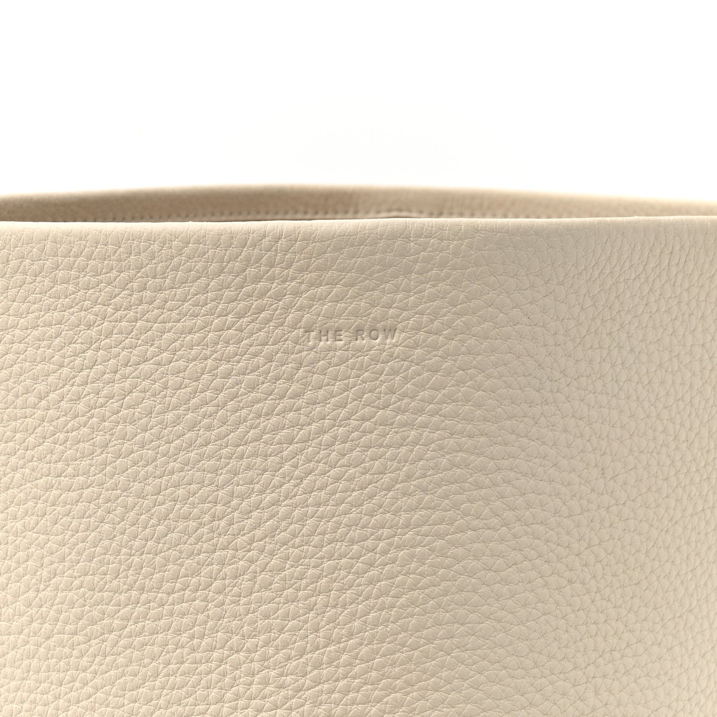 Grained Calfskin Medium N/S Park Tote Ivory