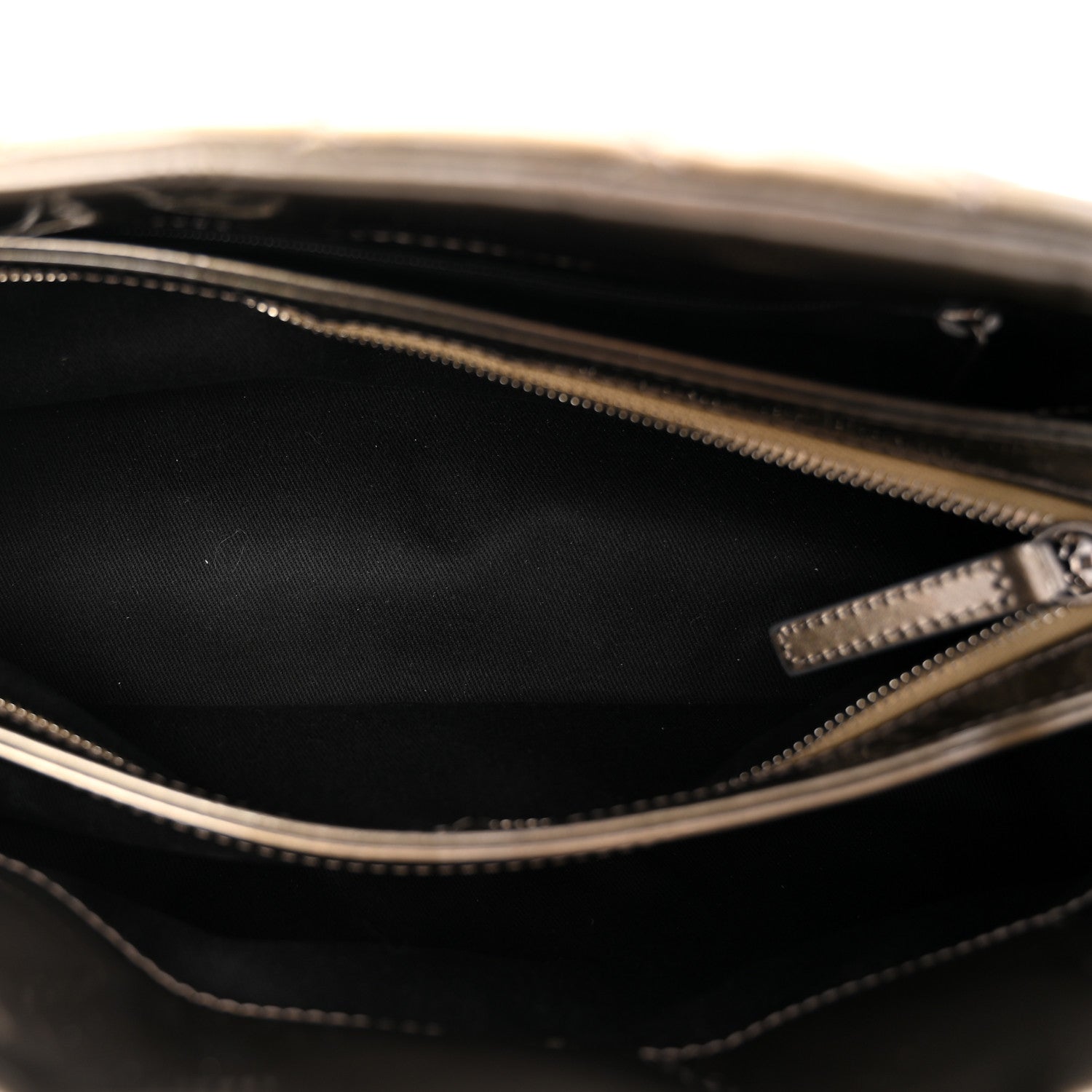 Chanel Metallic Patent Quilted Medium Just Mademoiselle Bowling Bag  Gold Degrade 5 of 10