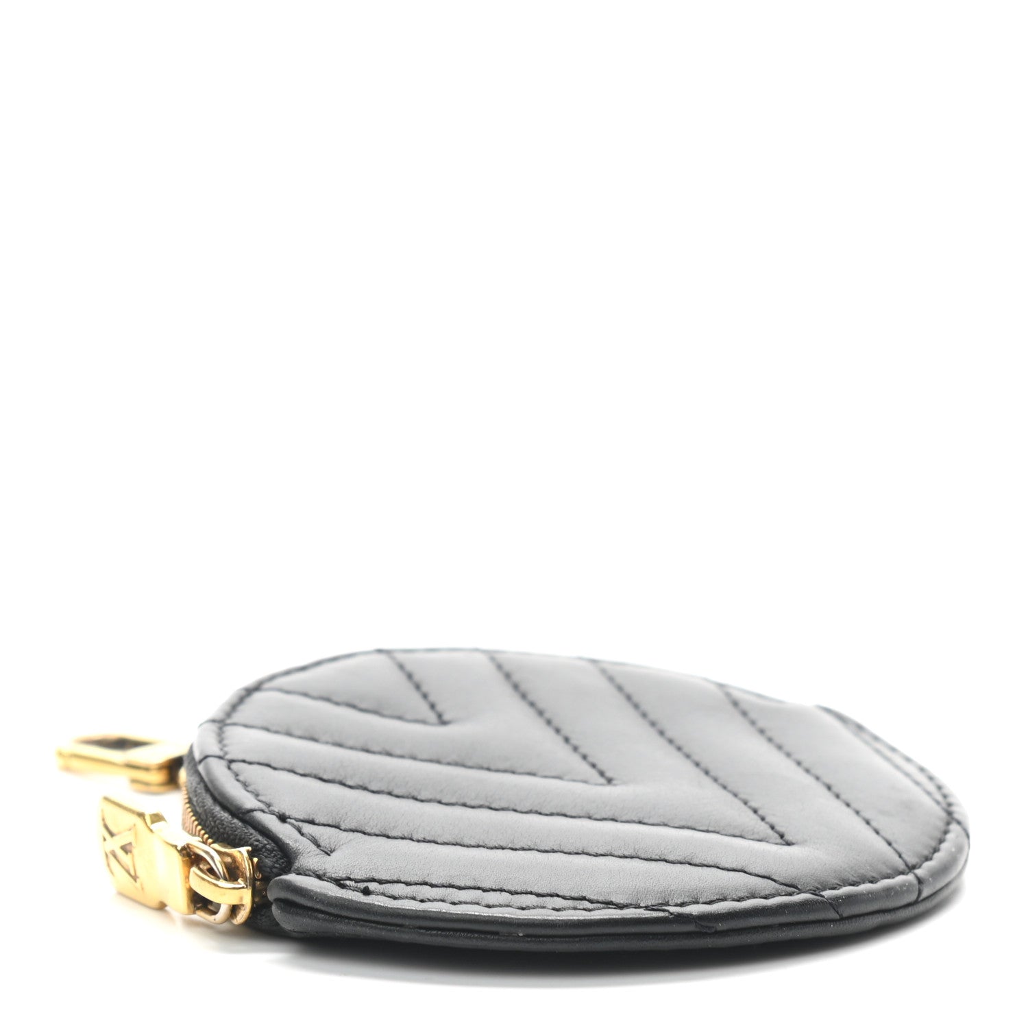 Louis Vuitton Calfskin New Wave Multi Pochette Round Coin Purse Black 4 of 7