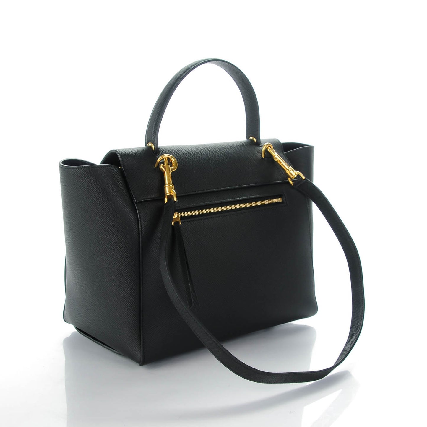 Baby Grained Calfskin Mini Belt Bag Black