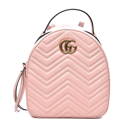 Gucci Calfskin Matelasse GG Marmont Dome Backpack Perfect Pink 1 of 9