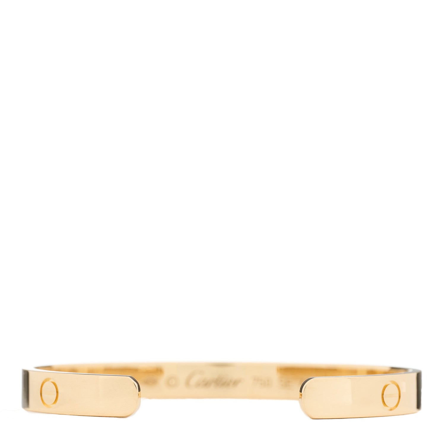 Cartier 18K Yellow Gold LOVE Cuff Bracelet 17 2 of 3