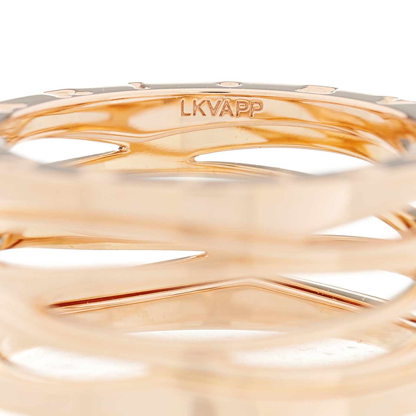 Bulgari 18K Rose Gold B.Zero1 Legend Four-Band Ring 66 11.5 5 of 8