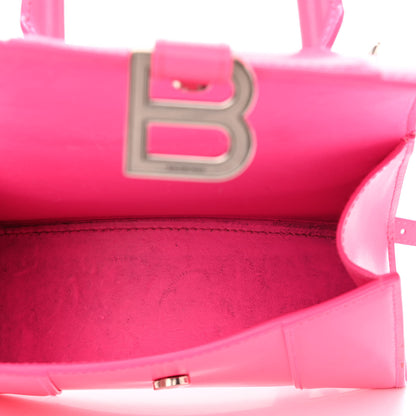 Balenciaga Shiny Box Calfskin Hourglass Top Handle Bag XS Hot Pink 5 of 13