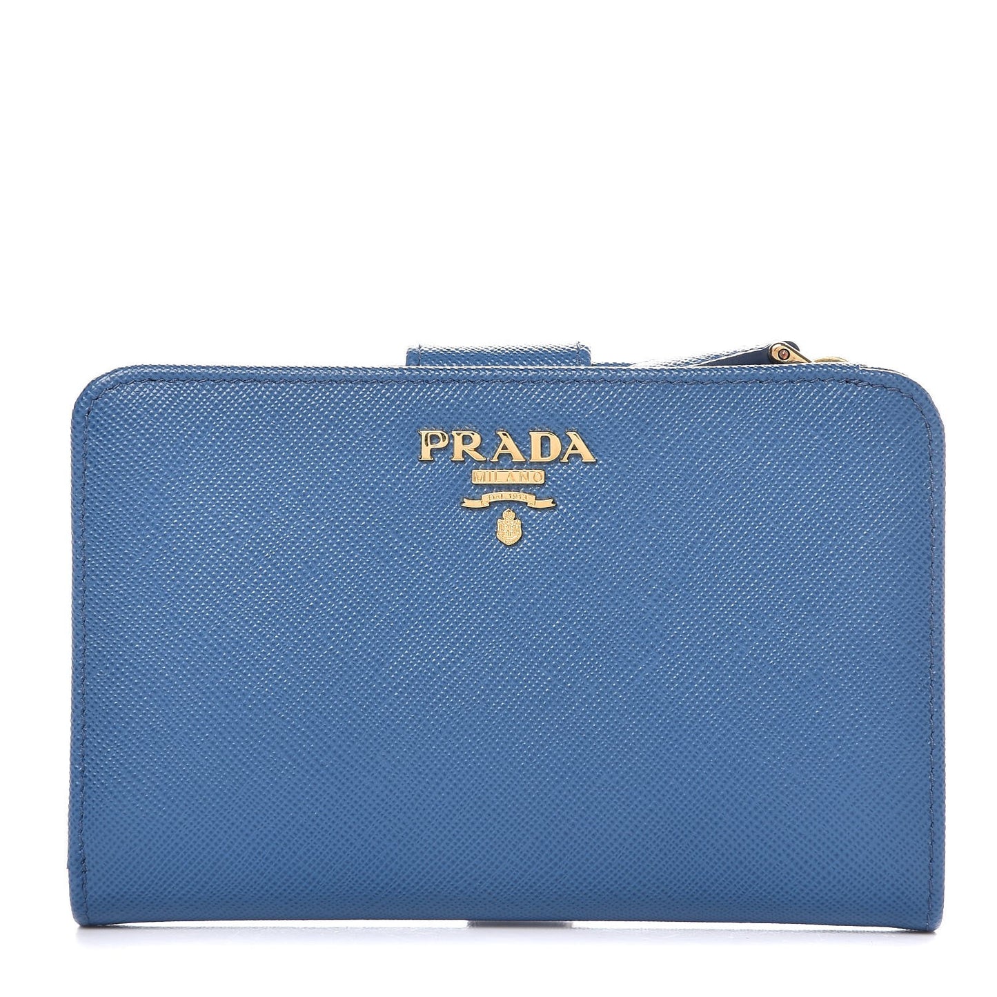 Saffiano Metal Compact Wallet Cobalto