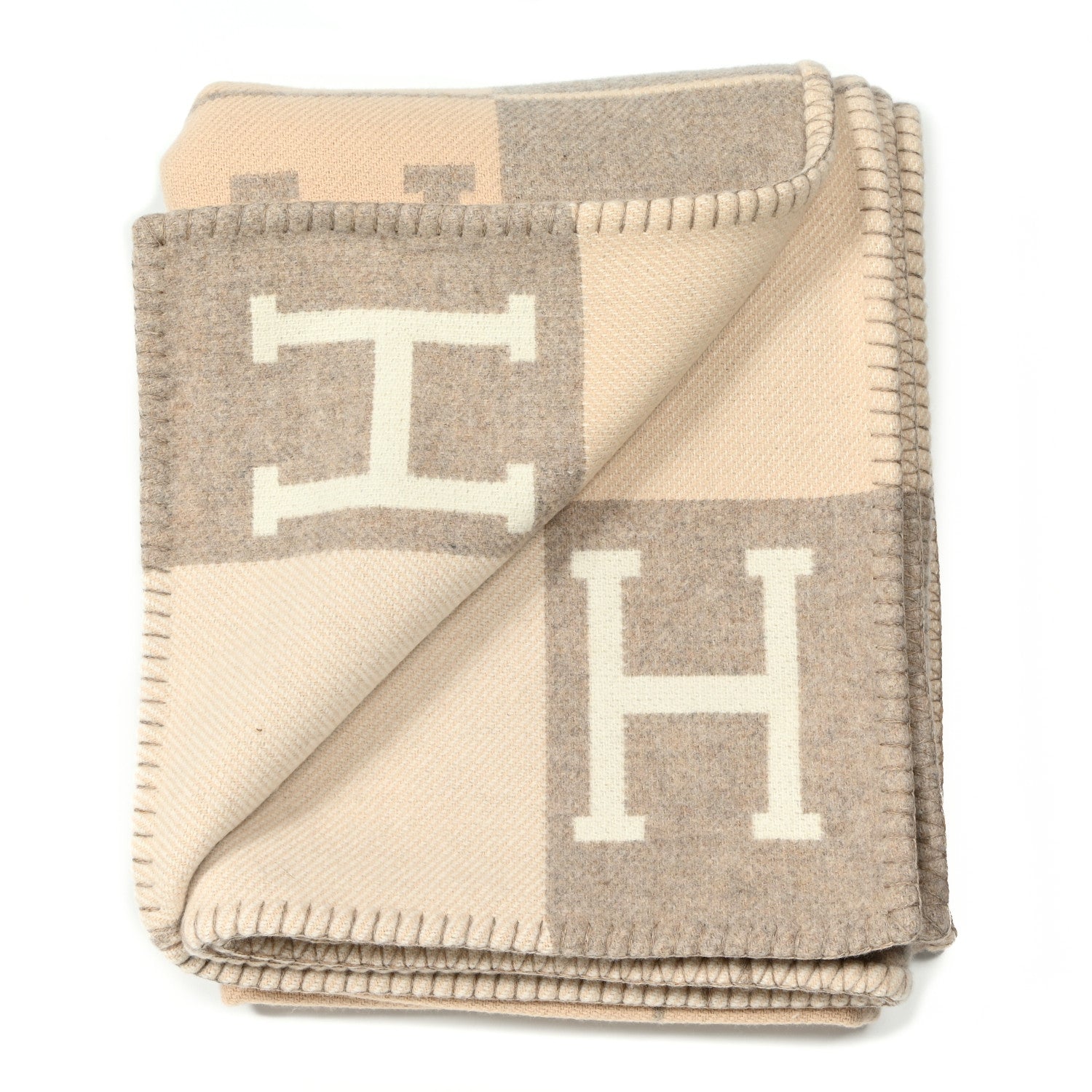 Hermes Wool Cashmere Avalon III Blanket Coco Camomille 2 of 3