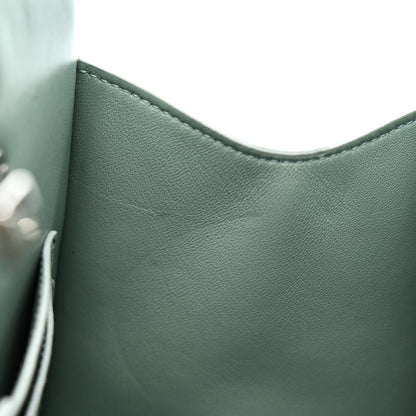 Salvatore Ferragamo Hammered Calfskin Small The Studio Box Bag Aqua Green 11 of 11