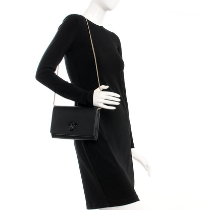 Versace Calfskin Palazzo Chain Evening Bag Black 2 of 6