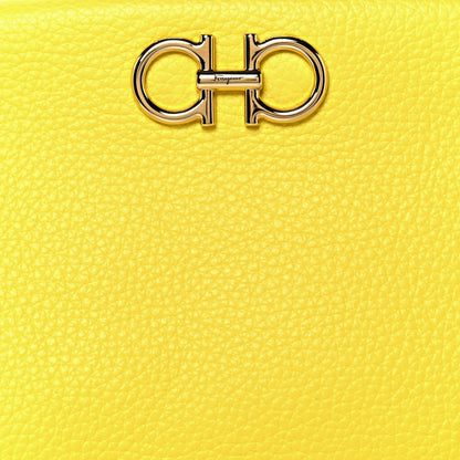 Salvatore Ferragamo Calfskin Small Gancini Crossbody Canary Yellow 7 of 12