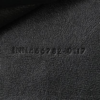 Saint Laurent Grain De Poudre Matelasse Chevron Small Monogram Passport Case Black 6 of 6