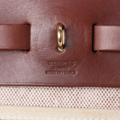 Hermes Toile Vache Calfskin Herbag 30 PM Natural 7 of 10
