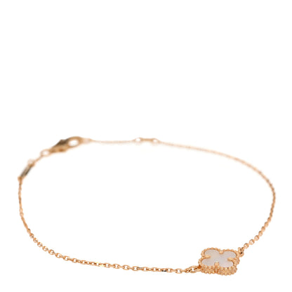 Van Cleef & Arpels 18K Yellow Gold Mother of Pearl Sweet Alhambra Bracelet 1 of 5