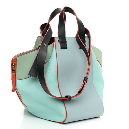 Loewe Calfskin Medium Hammock Shoulder Bag Blue Multicolor 3 of 9