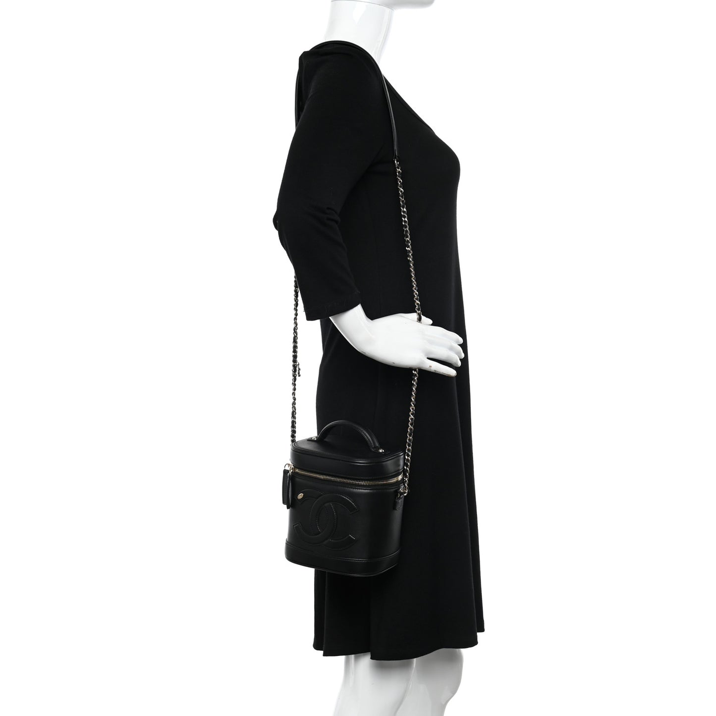 Lambskin Timeless Vanity Cosmetic Case Black