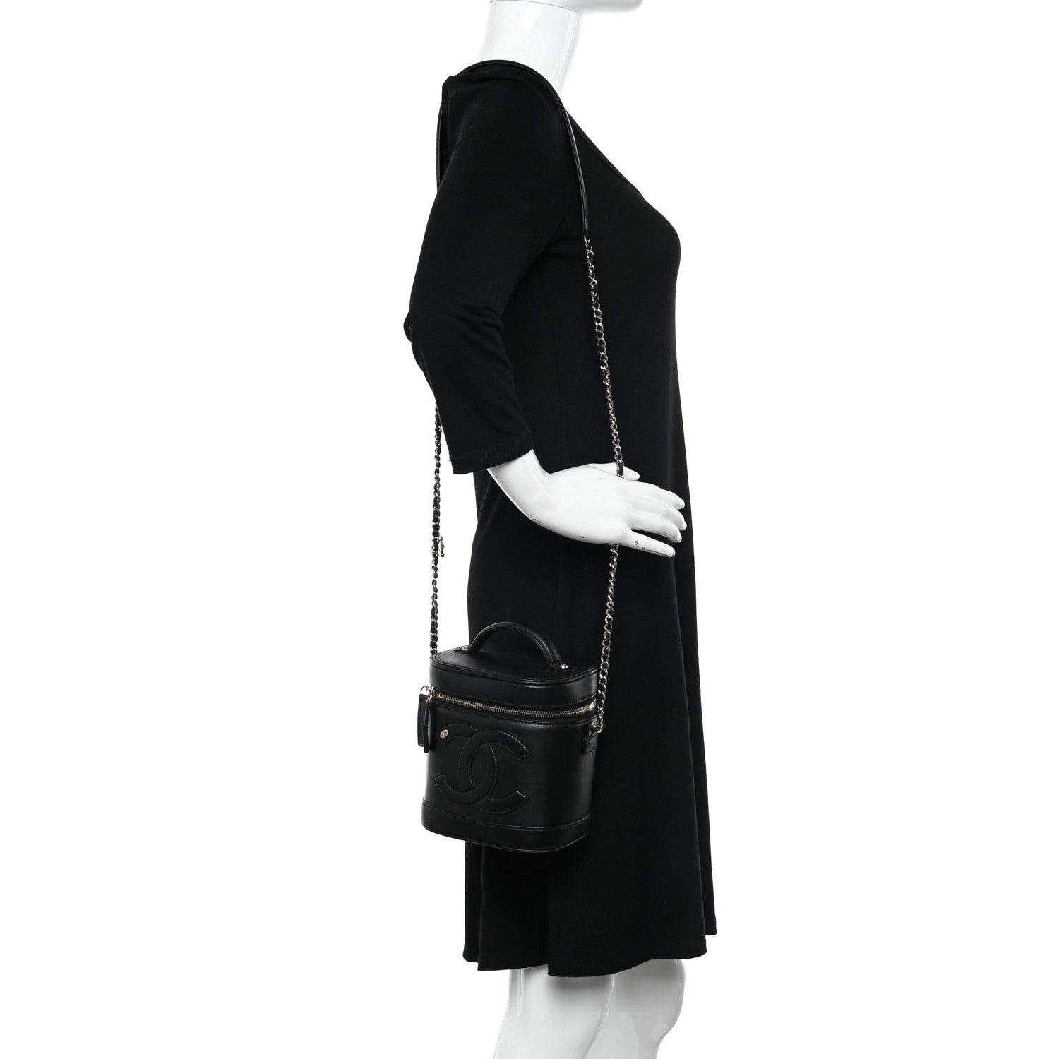 Chanel Lambskin Timeless Vanity Cosmetic Case Black 2 of 9