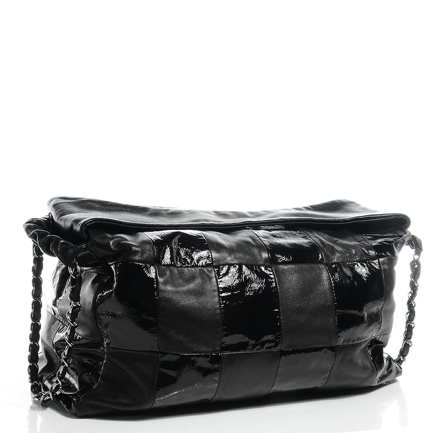 Chanel Patent Patchwork Brooklyn Hobo Black 3 of 7