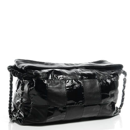 Chanel Patent Patchwork Brooklyn Hobo Black 3 of 7