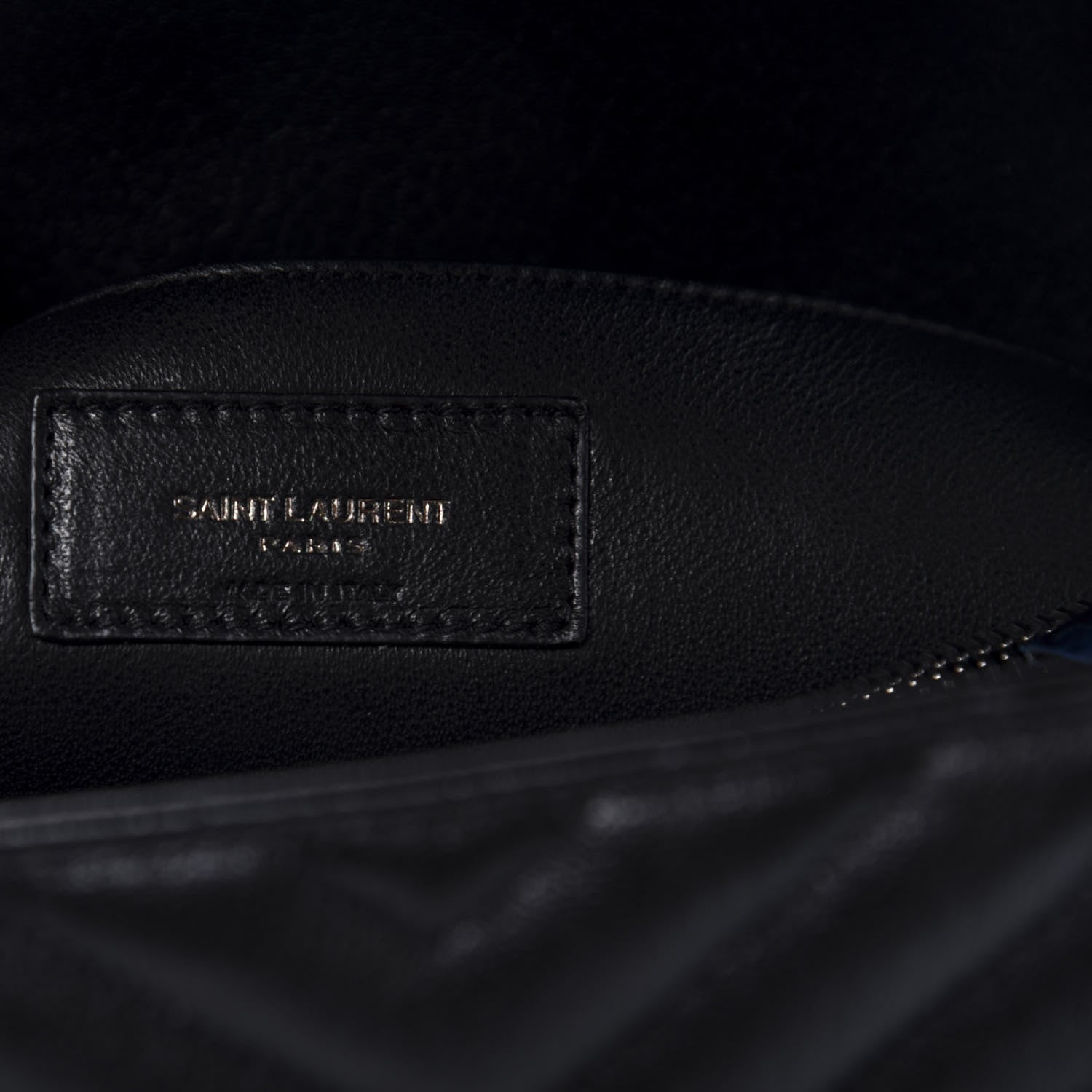 Saint Laurent Sheepskin Matelasse Chevron Monogram Large College Satchel Black 7 of 8