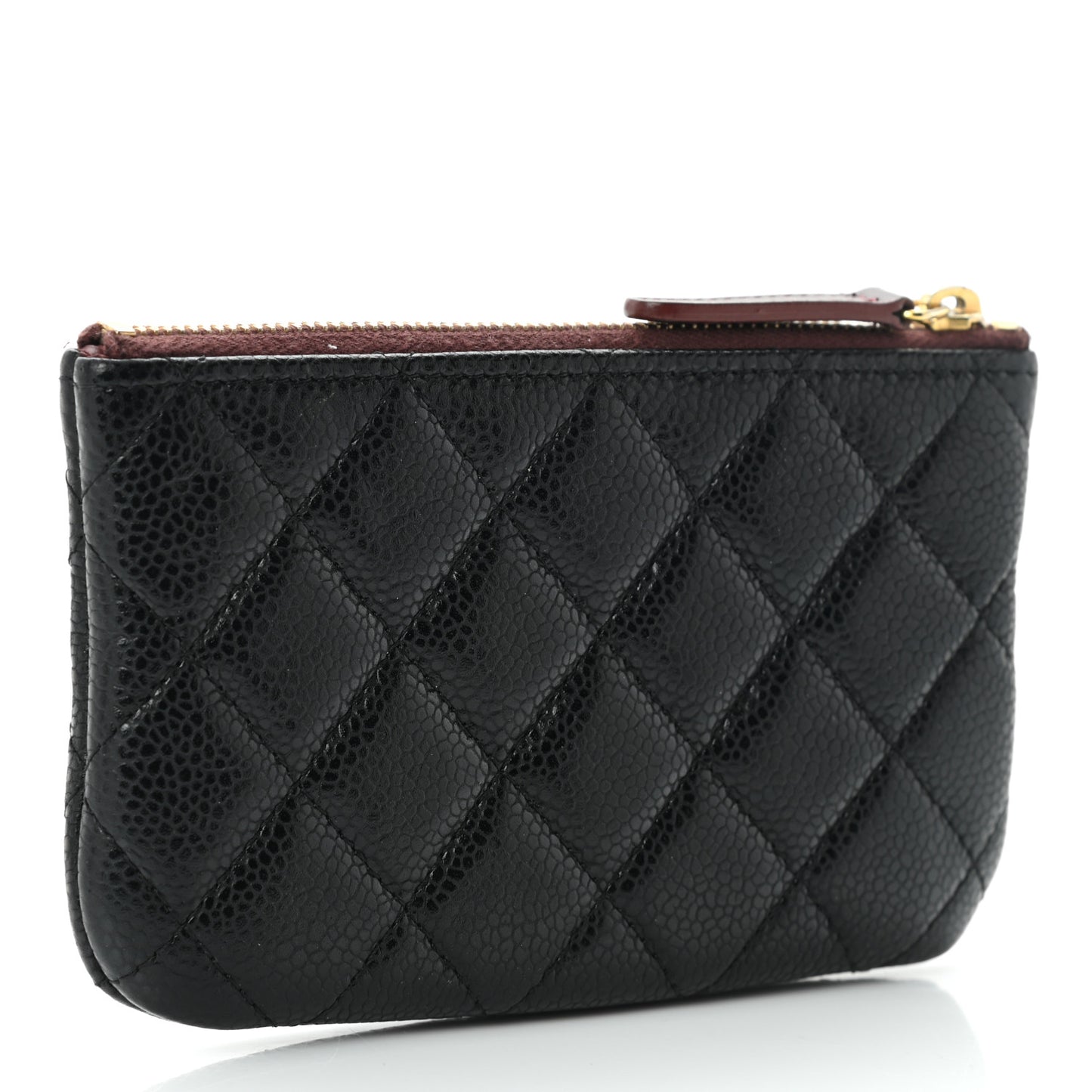 Caviar Quilted Small Pouch Black