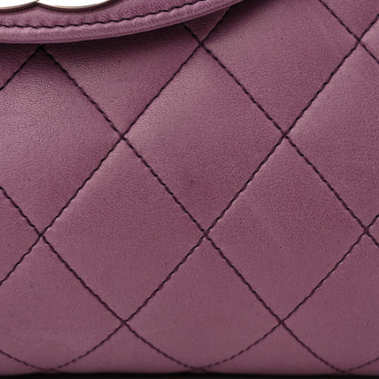 Chanel Lambskin Quilted CC Flap Light Purple 13 of 14