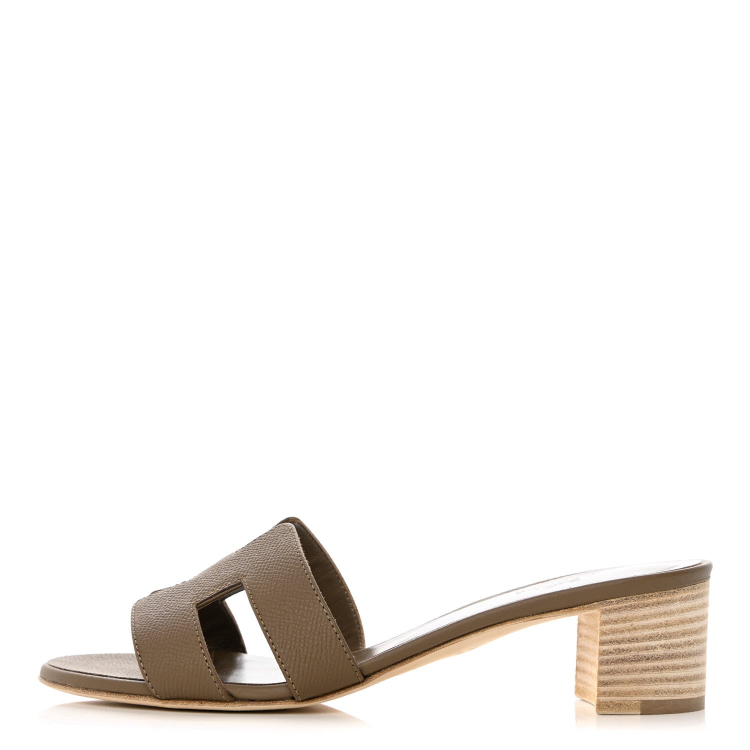 Hermes Epsom Oasis Sandals 38 Etoupe 1 of 18