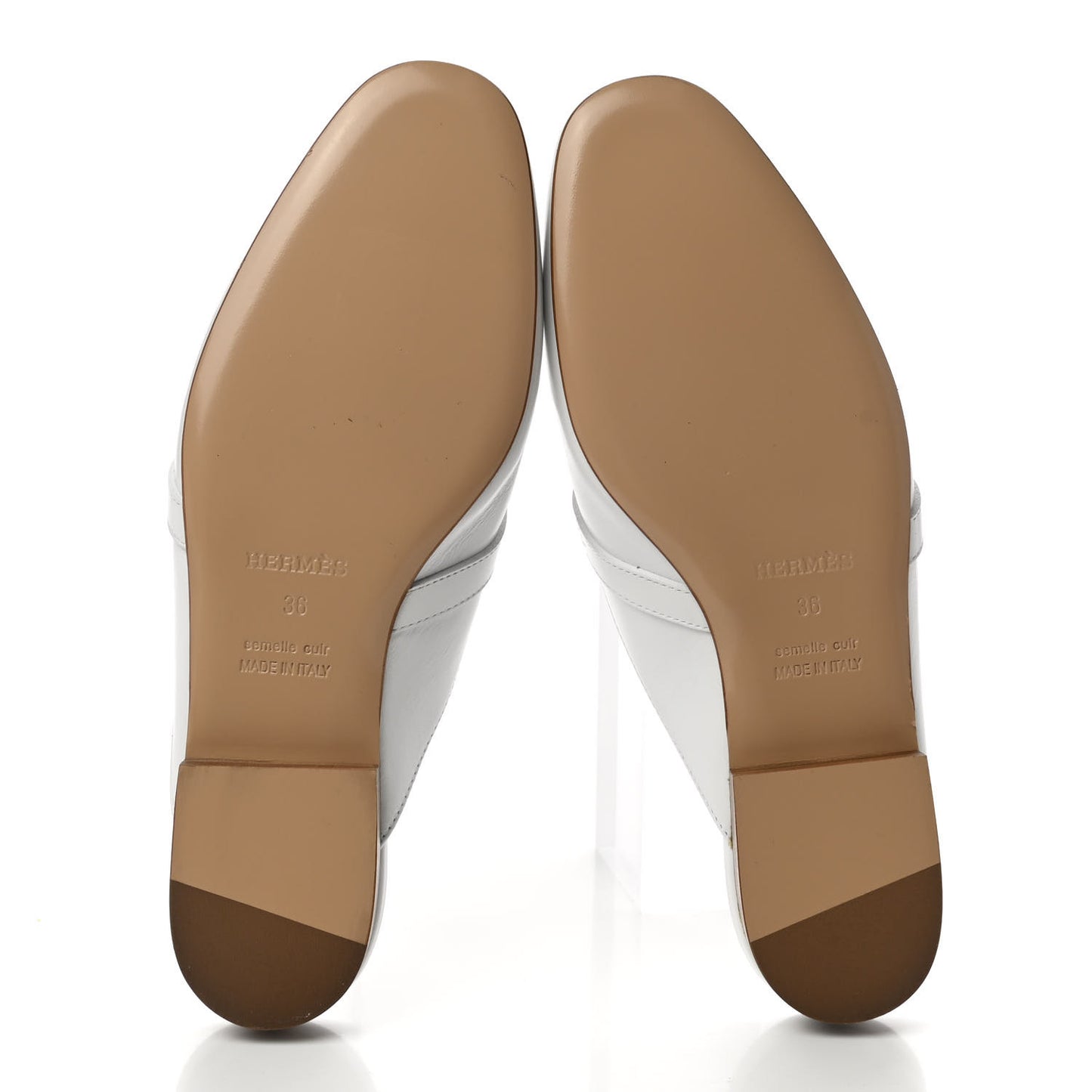 Calfskin Oz Mules 36 White