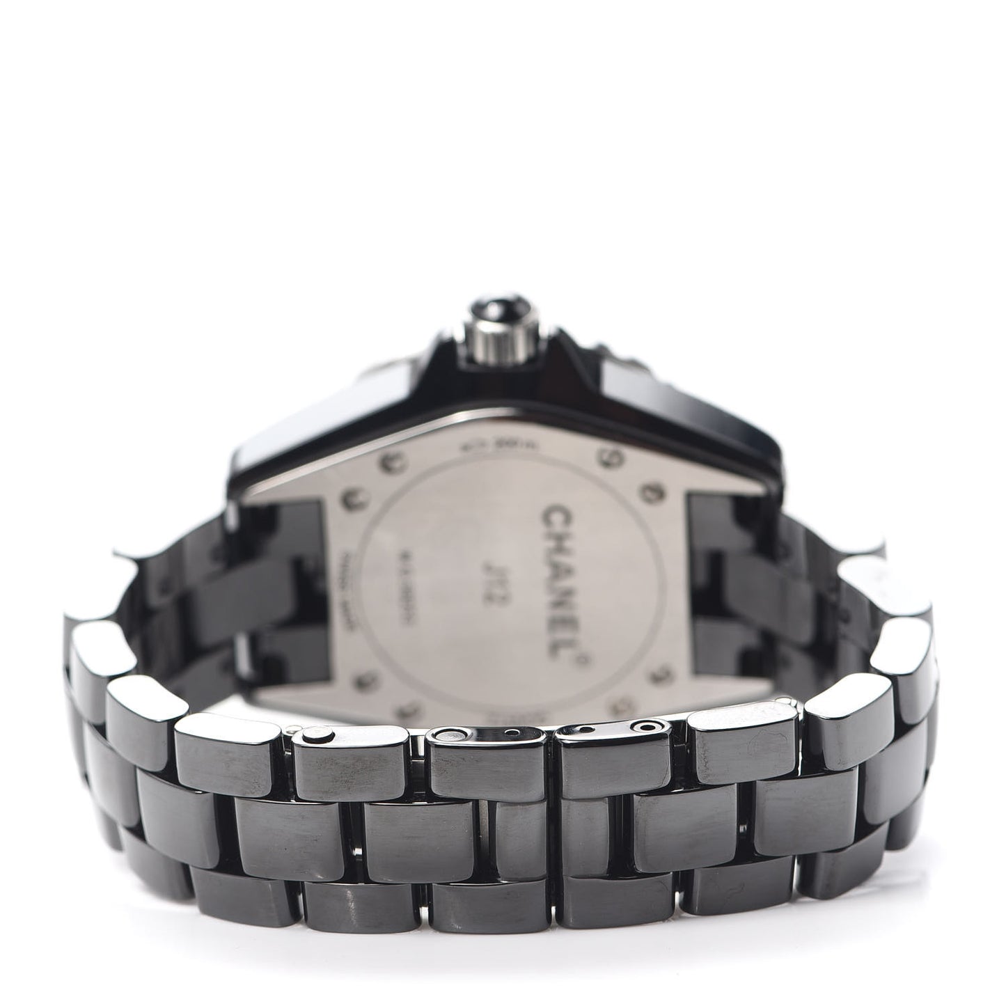 Stainless Steel Ceramic Diamond Dial 33mm J12 Quartz Watch Black