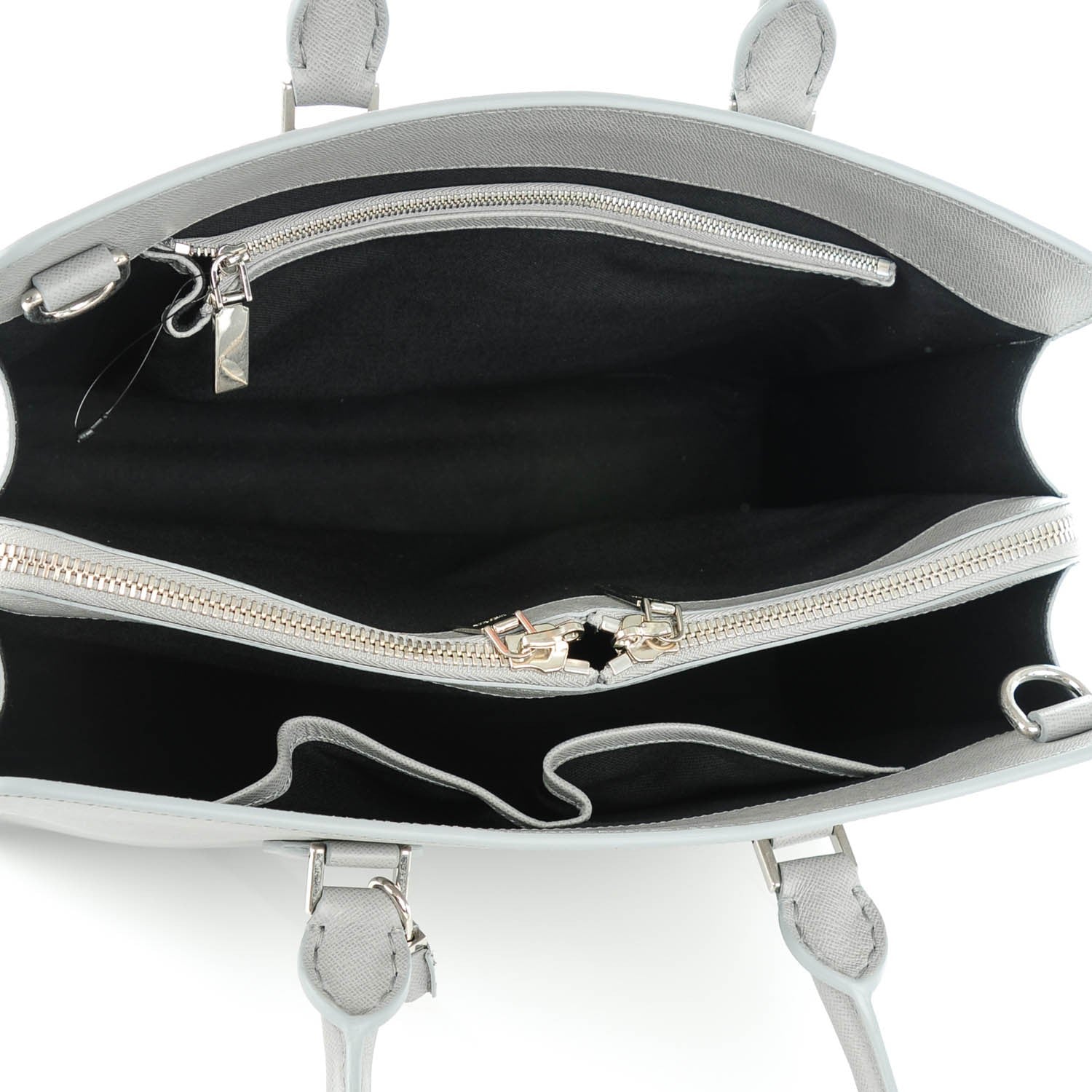 Alexander McQueen Saffiano Heroine Open Tote Grey Melange 5 of 8