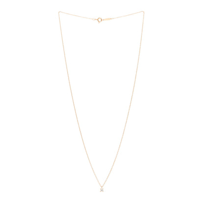 Tiffany 18K Rose Gold Diamond .17ct Solitaire Pendant Necklace 3 of 5